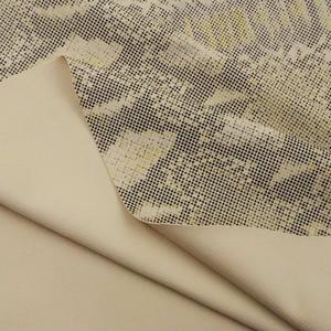 Double Faced 4 Way Stretch Apricot Bicolor Python Print Breathable Foil Printed Fabric For Sports