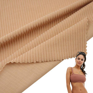 ribbed stripe fabric high elastic swim warp knit nylon spandex stripe fabric for swimwear