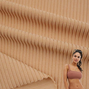 stripe design high quality stretchy rib stripe soft warp nylon fabric for underwear