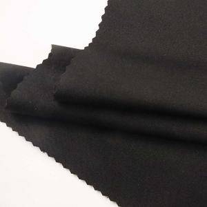 factory price good quality stretchy double sided weft knit black yarn fabric for sports
