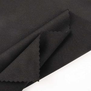 40D full dull stretchable double faced weft knit black yarn spandex nylon fabric for sportswear