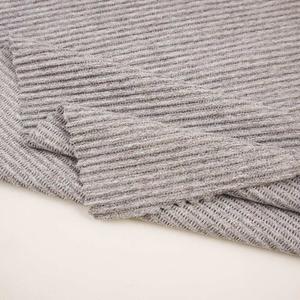 rib design superfine stretchy 270gsm ribbed soft yarn dye polyester nylon fabric for swimwear