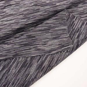stripe design high elastic 300g heavyweight soft weft knit nylon yarn dyed fabric for leggings