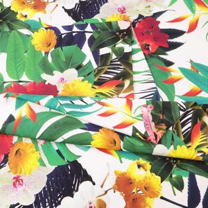 Printing Fabric High Quality Elastic Hawaii Print Floral Design Spandex Nylon Fabric For Beach Skirt