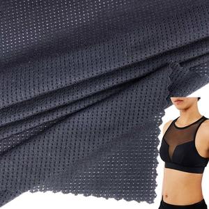 jacquard design high quality elastic dry fit breathable lightweight mesh fabric for bikini