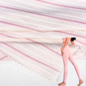 nylon spandex malenge yarn cotton high quality weft knit soft stripe stretch fabric for swimsuit