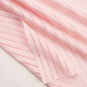 high quality 130g weft knit lightweight elastane polyester stripe design fabric for bras