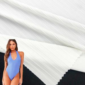 Factory Direct Sale 160g Superfine Thin Stripe Rib Semi Dull Nylon Spandex Fabric For Swim
