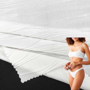Jacquard Fabric High Elastic Superfine Wave Design Weft Knit Nylon Spandex Jacquard Fabric For Swim