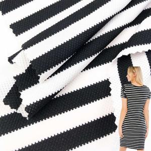 Jacquard Stripe Fabric Good Quality Stretchy Soft Quick Dry Spandex Polyester Fabric For Bikini