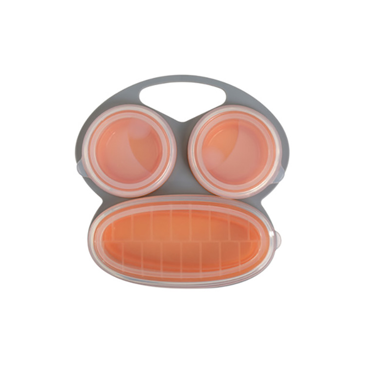 bpa-freie Silikon-Babyschalen | Zusammenklappbare Lunchbox in Affenform