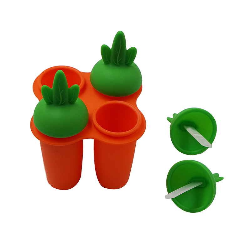 | de silicona Ice Maker RU002 Fabricante de paletas en forma de zanahoria