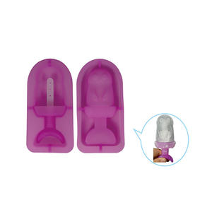 RU014子供のためのDIYアイスキャンデー型BPA無料再利用可能な簡単なリリース食品グレードのシリコーンアイスポップメーカー、食品グレードのシリコーン容器