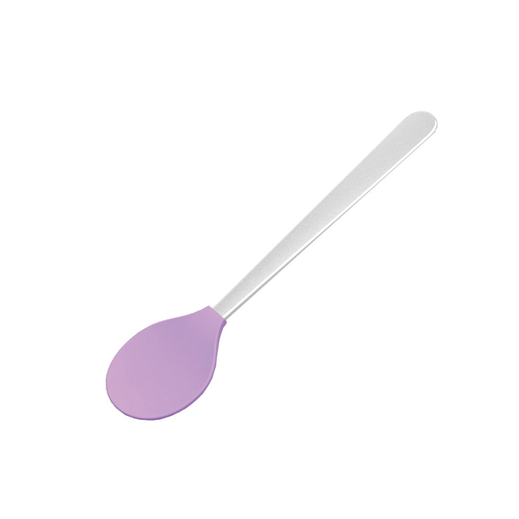TT006 Mangos de acero inoxidable baby spoon | Cuchara de silicona