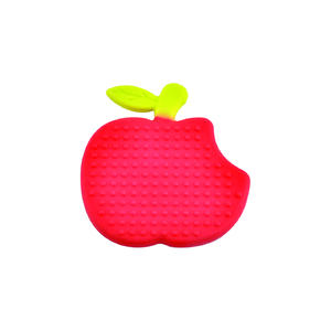 BT005 Bicolor Apple Shape Silicone Teether