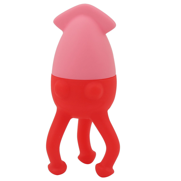 Dragon proporciona juguetes de baño de silicona BA018 en forma de calamar