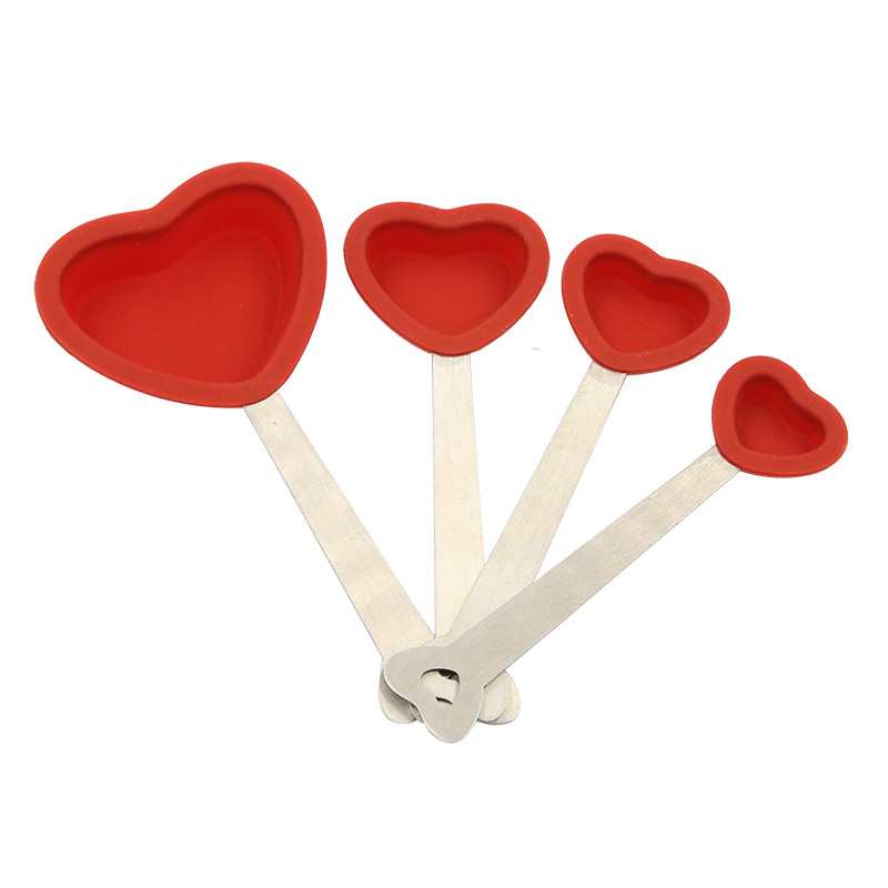 cuchara de silicona | UT057 Cuchara que mide la forma del corazón