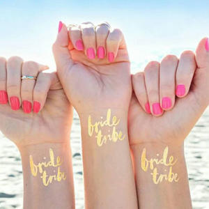 Bride Gold tattoos | Rose Gold Team Bride Temporary Tattoos