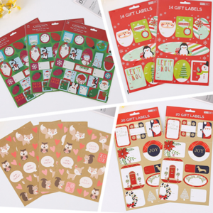 Christmas sticker gift tags- sticker printing factory