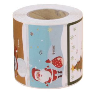 christmas gift sticker labels- sticker printing factory