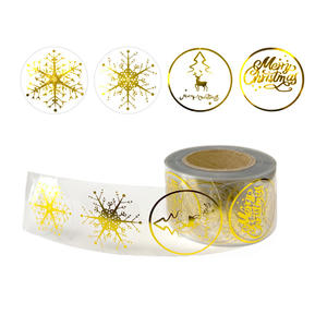 Christmas Seal labels / Merry Christmas Foil  Stickers / sticker factory