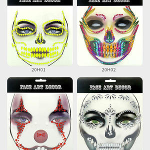 Face Sticker Diamond Halloween Ghost  | Halloween Face sticker |  YH Craft