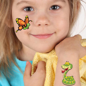 Animal Design Waterproof Temporary Tattoo Stickers For Kids , Tattoo Sticker Exporters