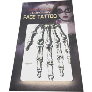 Hottest Men Women Girl Boy Halloween Cosplay Costume Favor Waterproof Hands Fingers Temporary Body Sticker Tattoo Custom