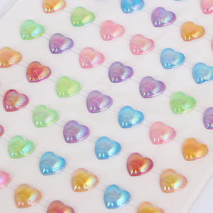 Scrapbooking Small Heart Acrylic Beads Body Gem Sticker For Difference Colors,rhinestone Sticker Exporters