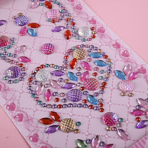 rhinestone pink sheet sticker | Rhinestone Sheets Decoration | YH Craft