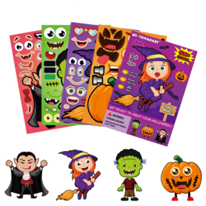 Halloween Party Games Stickers For Kids Make Your Own Halloween Stickers, Kids Halloween Activities Stickers Pumpkin Mummie Zombie Witche Monster Vampire For Kids Halloween Party Favors