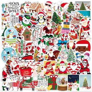 100PCS Christmas Decorations Stickers Vinyl Waterproof Stickers For Adults Teens Girls Boys Toddlers Kids For Journaling Water Bottle Hydroflask Laptop Decor