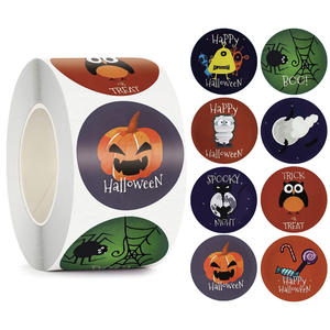 Halloween Sealing Stickers For Kids, Halloween Adhesive Label Stickers Pumpkin Ghost Witch Stickers, 1.0 Inch Gift Wrapping Packaging Seals Label Stickers For Halloween Decorations