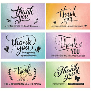 Thank You For Supporting My Small Business Cards, Holographic Silver Thank You Cards For Small Business Owners E-Commerce Retail Store Handmade Goods Customer Package Inserts, 3.5 X 2 Inch