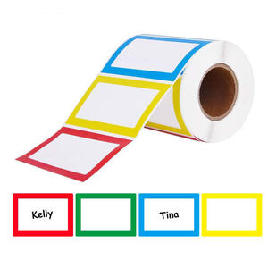 Nametag Labels, 200 Colorful Plain Name Stickers, Name Tags Stick On For Kids, Wall, Desk, Clothes