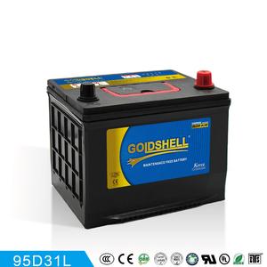GOLDSHELL Car battery MF 95D31R/L 12V80AH/90AH