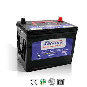 Divine car battery supplier and manufacturer in China MF 80D26R/L 12V70AH