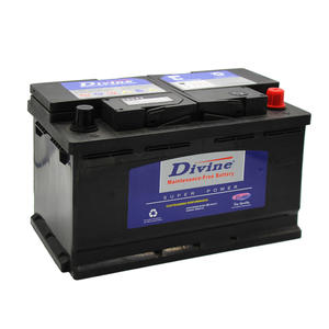 Divine car battery supplier and manufacturer in China MF 58043 12V80AH