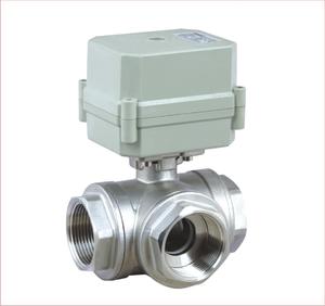 COVNA HK63-S-T Stainless Steel 3 Way Electric Ball Valve
