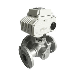 SS316 Flanged 3 Way Electric Ball Valve