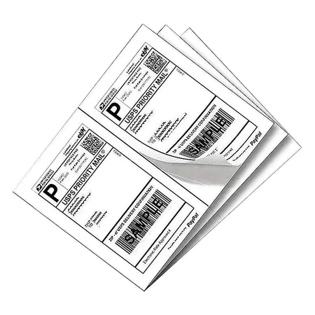 Self adhesive address half sheet shipping labels printing for laser printer