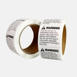  2" X 2" X 500 PCs Customized Printing Safety Warning Sticker Tag Self Adhesive Label Paper 