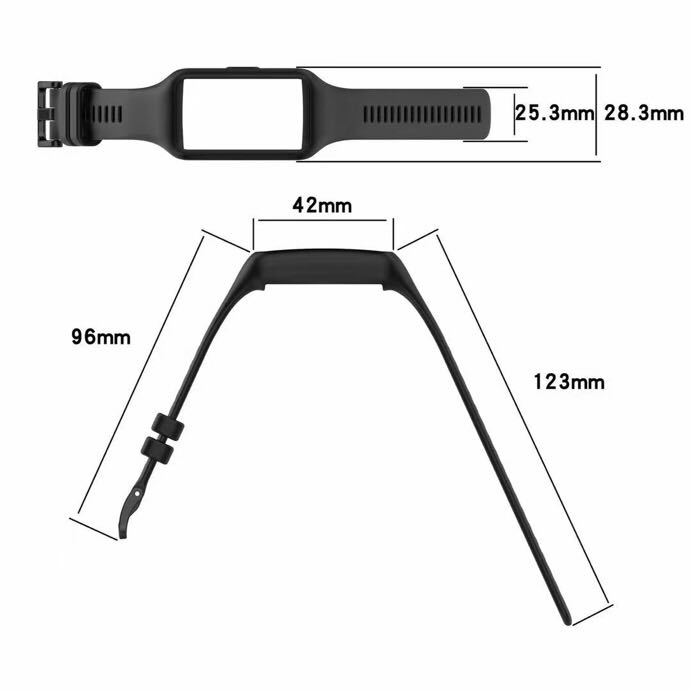Einteiliges Silikonarmband / Uhrenarmband / Uhrendekoration / Zubehör Zubehör / passend für Huawei 6 / Glory 6