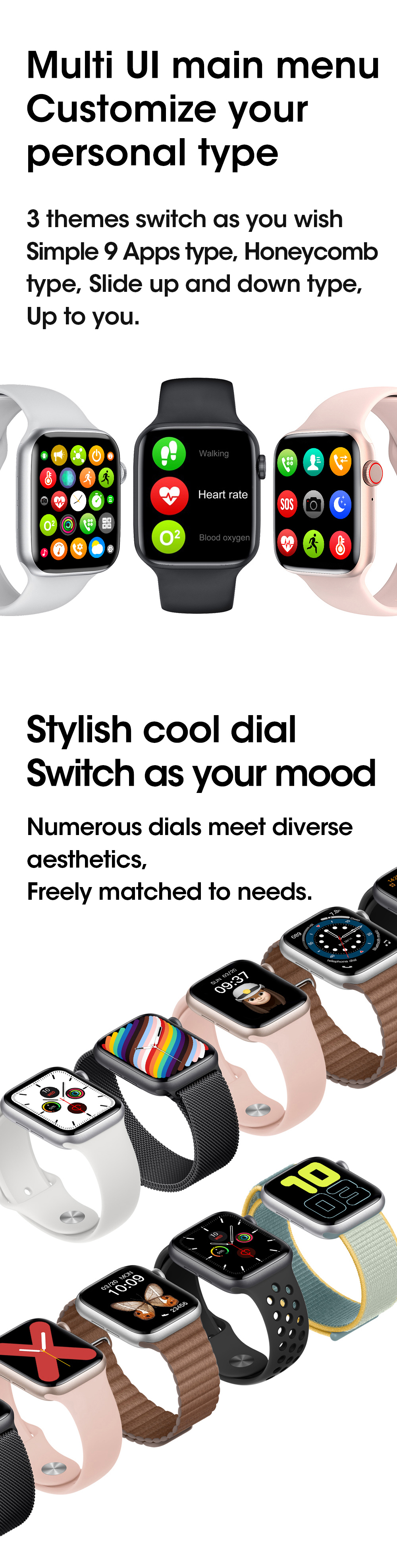 Herren- und Damenuhren W37 Smart Watch, 1,75 High-Definition-Großbild-Bluetooth-Anruf IP68 wasserdichte Uhr