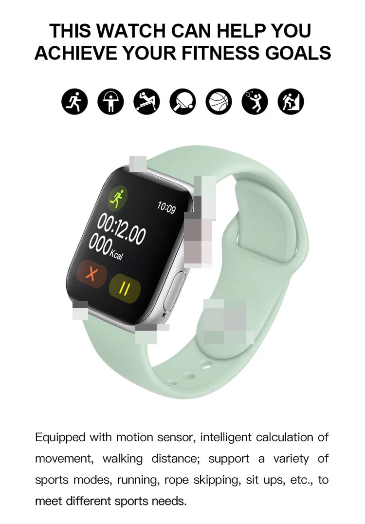 T500 Smartwatch 1,54 Zoll Bildschirm Seri 5 6 BT Anruf HryFine App Serie T 500 IWO Reloj Smart Watch