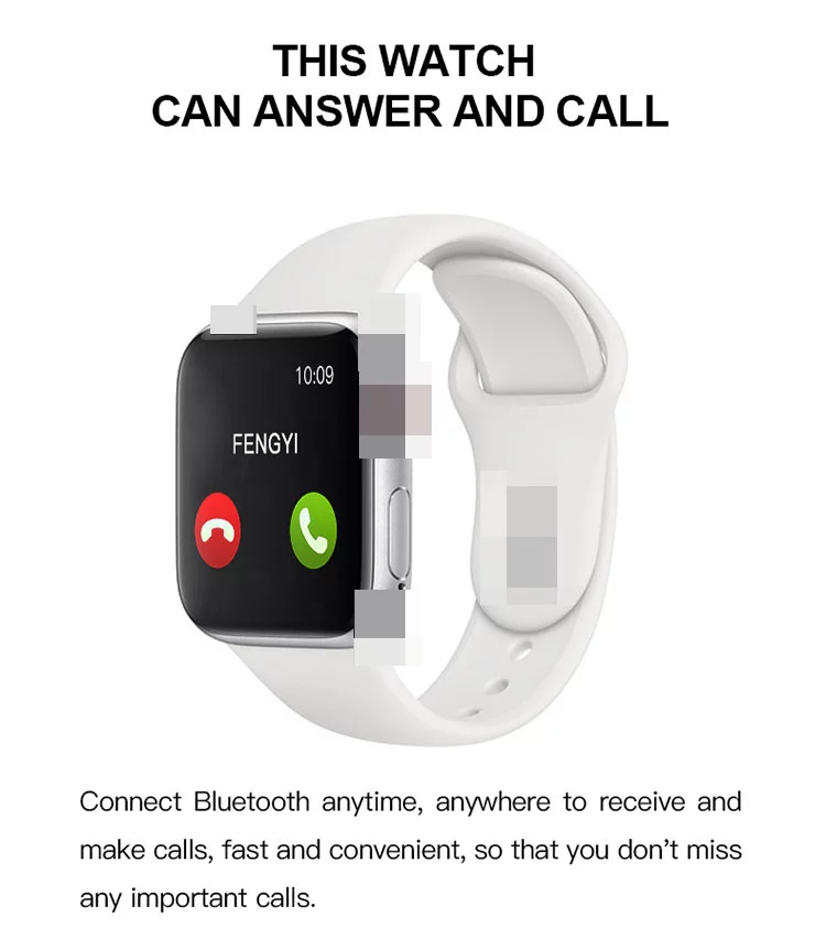 T500 Smartwatch 1.54 Inch Screen Seri 5 6 BT Call HryFine App Series T 500 IWO Reloj Smart Watch