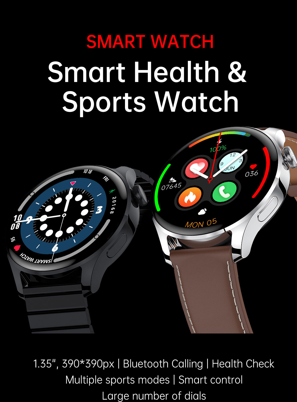 M103 Smartwatch layar 1,35 inci Pembayaran offline pesan mini-game peringatan gelang Watch