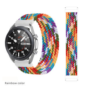Adecuado para Samsung Watch 4 correa de nylon de un solo lazo correa elástica trenzada