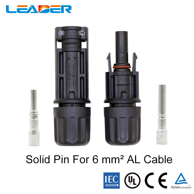 MC4 solar connector types for 6mm2 aluminum solar cable