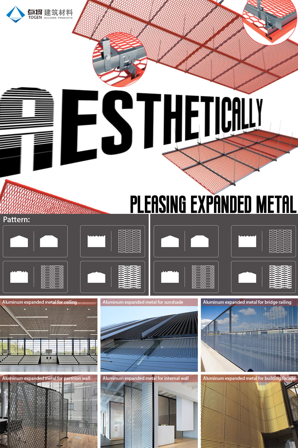 Aesthetically & pleasing expanded metal